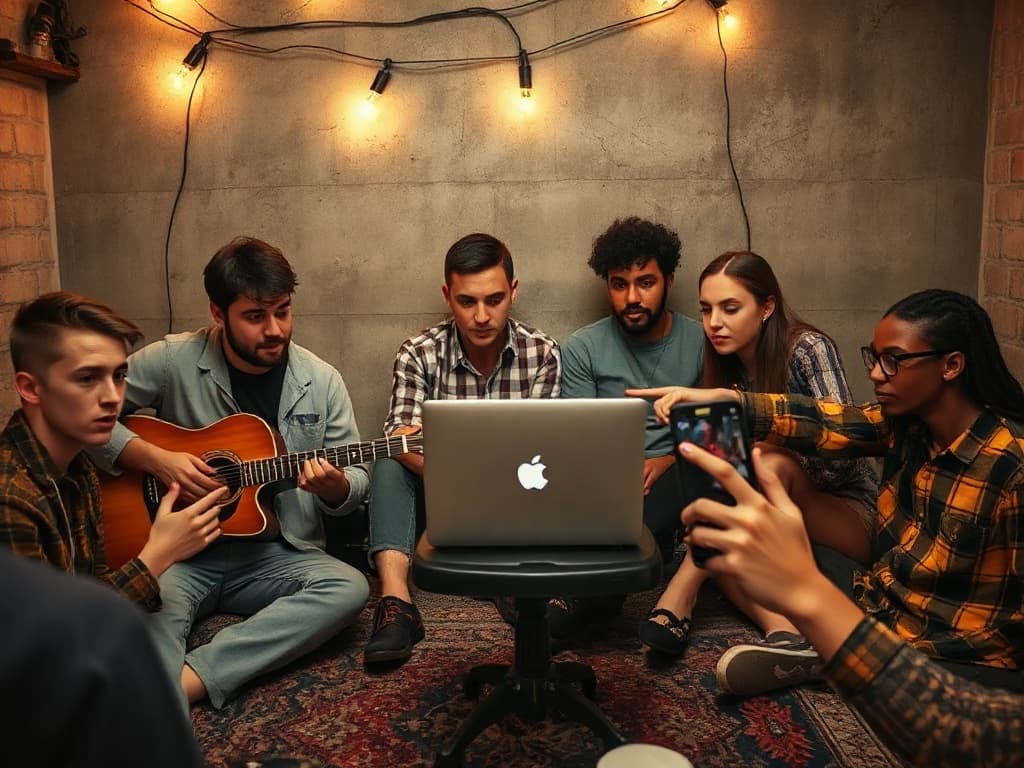 Cassiar's four members huddled around a laptop in a warm basement jam room